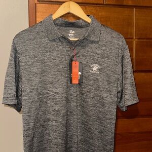 Beverly Hills Polo Club Men’s Gray Variegated Short Sleeve Polo Shirt. Sz S
